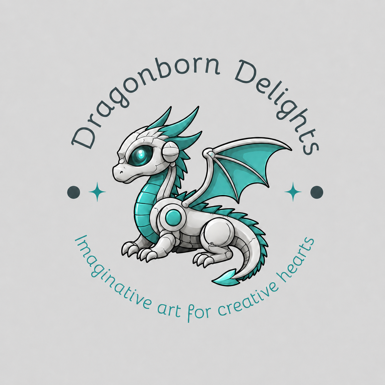 Dragonborn Delights logotyp med drake
